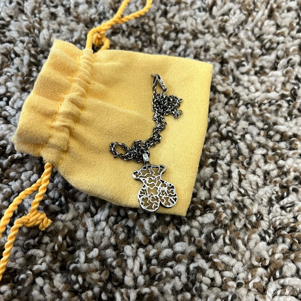 Tous Silver Bear Necklace